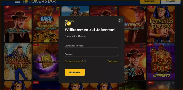 JokerStar Willkommen_ Freispiele sichern und Bonus